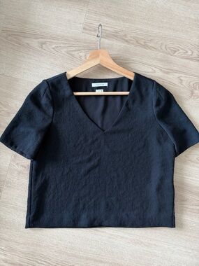 Babaton Black V-Neck Randy Blouse